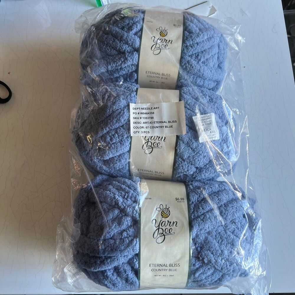 Yarn bee Eternal Bliss Yarn from Yarn Jumbo Chunky Chenille Yarn for Knitting, C